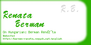 renata berman business card